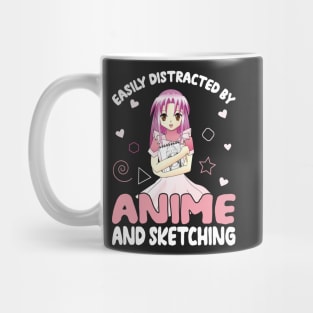 Easily Distracted by Anime and Sketching | Anime Mug